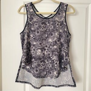 Lululemon Run Flowabunga Flower Print Split Singlet Tank Top